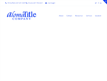 Tablet Screenshot of alomatitle.com